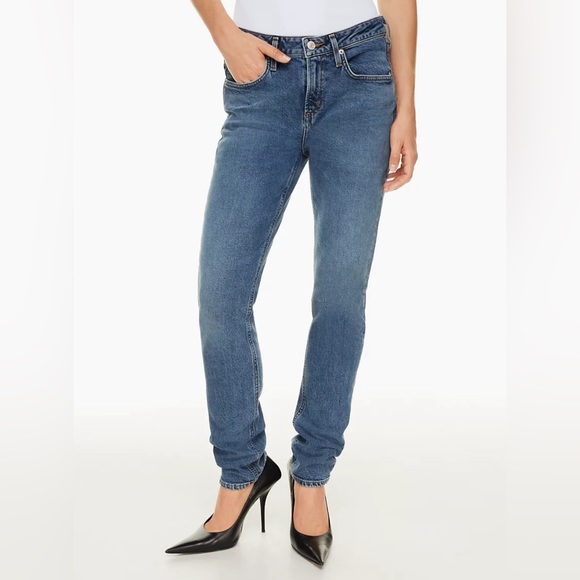 NEW! AGOLDE Devon Low Rise Denim Jeans Prophecy Blue SZ 24 - Picture 8 of 16